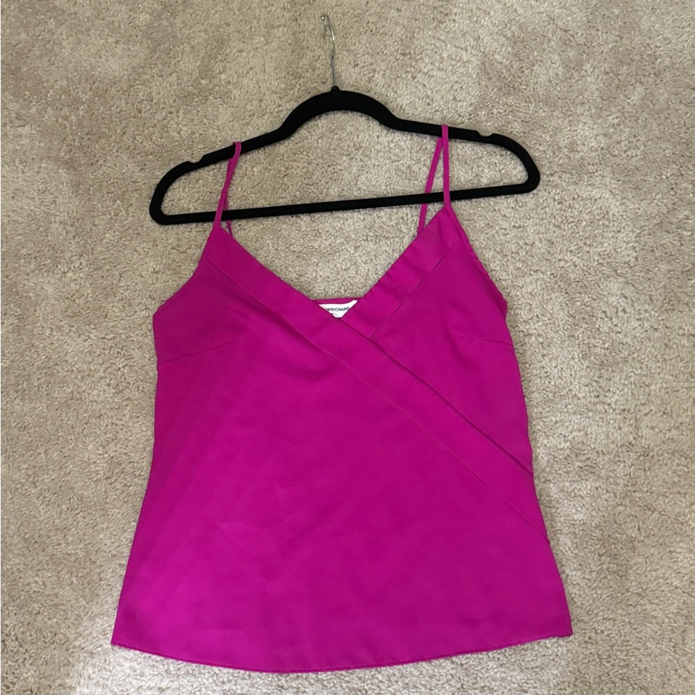 Amanda Uprichard Pink V-Neck Spaghetti Strap Cami